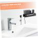Baluue Curling Iron Rack Hair Curler Wall Holder Hairdryer Holder Station Kickstand Stainless Steel Black - Buy Online on GoSupps.com
