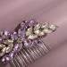 Deniferymakeup Bride Wedding Hair Comb Rhinestone Hair Piece Silver Rhinestone Headpiece Bridal Hair Accessories for Women and Girls (Purple) - Buy Online on GoSupps.com