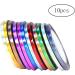 10pcs Mixed Colors Striping Tapes Line Adhesive Sticker Nail Art Tips Decorations Manicure Tool Diy Nail Art Accessories For Women Ladies - Buy Online on GoSupps.com