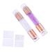 minkissy 4 Pcs Nail Stamp Silicone Nail Art Printer Silicone Nail Pen Nail Art Stamper Kit Silicone Nail Tools French Manicure Stamp Diy Manicure Tool Double Head Purple Silica Gel Die 11.5X2X2CMx2pcs Purple Transparent Colorx2pcs