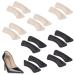 Heel Grips Liner for Men Women  Comfortable Microsuede Heel Pads  Improved Shoe Fit and Comfort  Improve Heel Pain (Black& Off White)