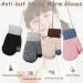 2 Pairs Toddler Warm Knitted Mittens with String for Ages 0-3 Years, Black + Grey - Buy Online on GoSupps.com