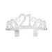 Frcolor 21th Birthday Crystal Tiara Crowns Headband with Hair Combs