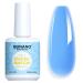 BURANO Gel Nail Polish Builder Gel for Nails, Blue 0.5 oz 5 in 1 Hard Gel Base Gel Strengthener Gel Builder Gel in a Bottle, Nail Extension Quick Building Gel for Nail Pro & Beginner Baby Blue