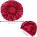 2PCS Satin Silk Extra Large Bonnet Sleep Cap Set for Black Women - Wine Red & Black - Buy Online on GoSupps.com