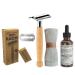 green-goose shaving set | Classic Razor | Bamboo | Organic shaving oil | Bamboo cloth | 10 razor blades | Sustainable gift!