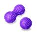 Massage ball with knobs 9 cm hedgehog massage ball and 15 cm foot massage roller massage ball set-developed to reduce stress and relax tense muscles
