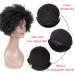 Queentas 8 #1B Short Afro Curly Real Hair Wig for Women - Natural Winding Curls with Free Hairnet | 20.32 cm - Buy Online on GoSupps.com
