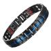 MagEnergy Titanium Steel Magnetic Bracelets for Men 4 Element Double Row Ultra Strength Magnets Wristband Magnetic Brazaletes with Adjustable Links Removal Tool & Jewelry Gift Box (One Blue-4)