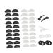1 Set Anti-slip Cover For Eyeglasses Shot Glasses White Auricular Dot Silica Gel Round Student White 1.5x0.7cm