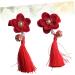 FRCOLOR 3 Pairs Hair Clip for Chinese Clothes Chinese Hair Clip Hair Clips Wedding Hair Clip Asian Hair Clip Tassel Barrettes Tiara for Tiara Child Classic Tassel Clip Red - Buy Online on GoSupps.com