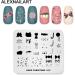 4-Piece Nail Art Stamp Stencils Set | Christmas Pattern Templates for Manicure Design | International Shipping - Buy Online on GoSupps.com