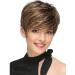 Fashionable blonde short-haired wigs mixed colors smooth art hair real hair for women 20.3 cm high density for everyday use party Halloween