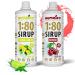 Nutrify Vital Fitness Drink 1:80 Sirup 2x1 L set lemon lime & cherry beverage concentrate with vitamins & L-carnitine sugar-free-160 liters of sports drink calorie low pack 2x 1000 ml lemon limette & cherry 1 l (2 Pack)
