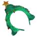DEARMAMY Glitter Xmas Tree Headband Christmas Tree Light up Headband Headbands Decorative Hairband Christmas Hair Accessories Women Xmas Tree Headband Glitter Headband Fabric