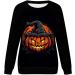 Halloween Costumes Printed Fashionable Casual Long Sleeved Zipper Round Neck Hoodies Sweater Tops Womens Band Black Large - Buy Online on GoSupps.com