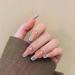 Temperament Enhancement Nail Patch Hand-Made Nail Patch Wearing a Small red Book Online Celebrity with The Same Blue French Finger Drill Detachable Nail White (10-Piece Pack) (Size : XS)