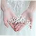 DOITOOL Rhinestone Comb For Girl Friends Hair Flower Combs Hair Accessories Bridal Headwear Tiara Comb for Bridal Hair Comb Pearl Bride - Buy Online on GoSupps.com