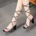 Buy XTZYGLFD Women s Spring Summer High Heel Chunky Sandals - Open Lace Breathable Sexy Style - Black Size 5 UK - Buy Online on GoSupps.com