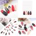 Sethexy Long Coffin Nails - 24pcs Red & Black Ballerina False Nails with Glue - Press-On Acrylic Nail Tips for Women & Girls - Buy Online on GoSupps.com