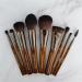 9-Piece Vintage Wooden Makeup Brush Set - Premium Eyeshadow Beauty Tools | 18cm D - International Shipping Available - Buy Online on GoSupps.com