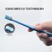 Soft Toothbrushes for Adults - Couples Set in Blue & Red with Heart Texture | includes Tongue Scraper for Complete Oral Care - Buy Online on GoSupps.com