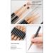 Simpls 5 Pieces Double Nail Art UV Gel Extension Brush Painting Tools French Stripe Drawing Liner Pen Manicure Parts - Buy Online on GoSupps.com