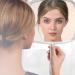 Snowflakes Large Hand Mirror with Handle - Silver Handheld Hairdresser Mirror - Buy Online on GoSupps.com