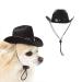 AWOCAN Pet Dog Costume Cowboy Hat Cosplay Cap Puppy Pet Dog Cat Holiday Pet Party Decoration (Black)