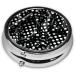 Black and White Corrugated Dots Round Pill Box | 3 Compartment Travel Organizer for Pills - Buy Online on GoSupps.com