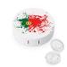 Portuguese Flag Round Case For Contact Lens Kit Storage Box with Mirror Printed