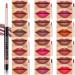 CHJUZI Colors Lip Liner Pencil - Waterproof Non-Smudge Matte Velvet Lipstick Pen for Effortless Application | International Shipping Available - Buy Online on GoSupps.com