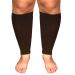 Runee Extra Wide Calf Compression Sleeve - Leg Support For Wide Calves, Compression Sleeve For Calf Pain & Shin Splint, Relief Swelling, Varicose Veins, DVT (Black)
