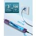 Sonic Electric Toothbrush for Adults and Kids - Rechargeable with 8 Brush Heads, 5 Modes, Smart Timer - Purple - Buy Online on GoSupps.com