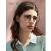 Firmoo Blue Light Blocking Glasses - Women/Men Anti Eyestrain Anti Glare - Lightweight Frame for Digital Screen - S16613 Pink/Clear Medium - Buy Online on GoSupps.com