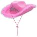 Women's Light Up Cowboy & Cowgirl Hat Set | Western Style Tiara with Bandana & Heart Sunglasses - Pink - Buy Online on GoSupps.com