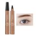 4 Point Eyebrow | Waterproof 4 Fork Tip for Eyebrow | Liquid Brow Long-Lasting Brow Microblading Pencil Eyebrow Makeup Pochy Light Brown