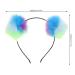 Lurrose Colorful Pom Pom Headband Bear Ears Fluffy Faux Fur Hairband Set - Buy Online on GoSupps.com