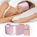 Mulberry Silk Sleep Mask Luxury Eye Mask for Sleeping for Women Men with Adjustable Band Eye Cover for Sleeping with Soft Pressureless Blackout Design in Large Size for Back and Side Sleeper Elegance Rose