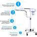 2 en 1 vaporisateur facial 5X grossissant la lumi re LED multifonctionnel pulv risation chaude humidificateur l' loupe lampadaire pour Beauty Spa visage propre peau soins - Buy Online on GoSupps.com