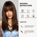 Oefei Brown Wigs for Women | Long Straight Synthetic Wig with Bangs | Heat-Resistant for Daily Wear Parties & Cosplay - Buy Online on GoSupps.com