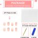 Gradient Pink Almond Press-on Nails - 24Pcs Short False Nails with Glitter Diamond Design | Glossy Stick-on Nails for Women | Oval Shape Fake Nails for Manicure - Buy Online on GoSupps.com