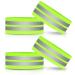 O-kinee reflective ligaments reflector tape self-adhesive reflector band reflector strap safety band for joggers and cyclists gray green 4 pieces