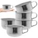 Premium 5pcs Stainless Steel Shaving Soap Bowls - Durable Shaving Mugs with Handle for Home & Barber Shop - Buy Online on GoSupps.com