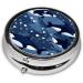 Buy Blue Killer Whale Round Pill Box - 3 Compartment Portable Travel Organizer for Medications - Buy Online on GoSupps.com
