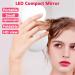 CigyYogy Small LED Compact Makeup Mirror - Double Sided 1x/2x Magnification - Lighted Pocket Mirror - Ideal Gift for Women Girls - White - Buy Online on GoSupps.com