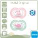 MAM Day & Night Original Girls Silicone Pacifiers 6-16 Months - Set of 4 with Sterilized Transport Boxes - International Shipping Available - Buy Online on GoSupps.com