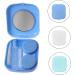 Solustrie Travel Size Contact Lens Container with Mirror | Eye Lens Storage Box & Solution Holder | Perfect for International Shipping - Buy Online on GoSupps.com