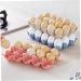 Angoily 12 Egg Tray Egg Case Holder Chicken Egg Dispenser Refrigerator Egg Holder White Ceramics Food Glass - Buy Online on GoSupps.com