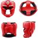 Langray Leather Boxing Helmet for Children & Adults - Thai Boxing Head Protection High Striking Damping Perfect Vision for MMA & Kickboxing - Red - Buy Online on GoSupps.com